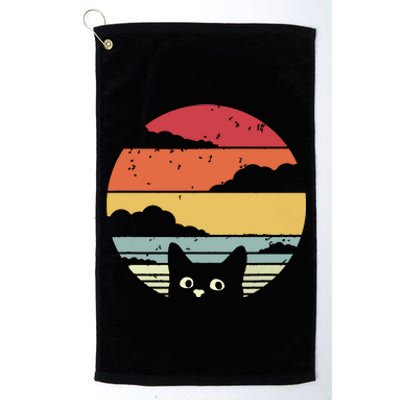 Cat Retro Style Platinum Collection Golf Towel