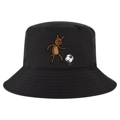 Christmas Reindeer Soccer Football Xmas Meaningful Gift Cool Comfort Performance Bucket Hat