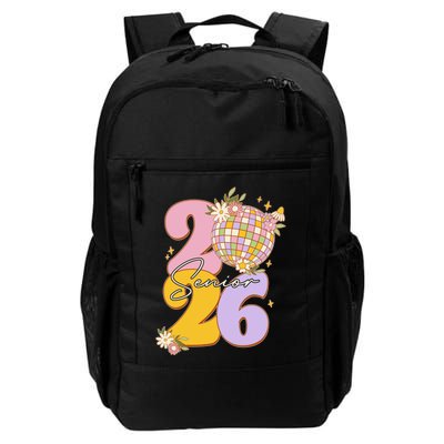 Cute Retro Senior 2026 Disco Ball Flowers Graduate Graduation Daily Commute Backpack