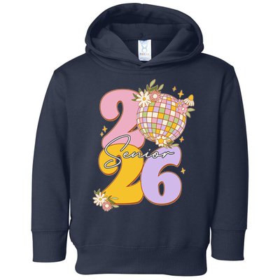 Cute Retro Senior 2026 Disco Ball Flowers Graduate Graduation Toddler Hoodie