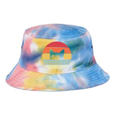 Cat Retro Style Tie Dye Newport Bucket Hat