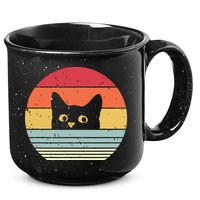 Cat Retro Style 15oz Campfire Ceramic Mug