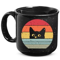 Cat Retro Style 15oz Campfire Ceramic Mug