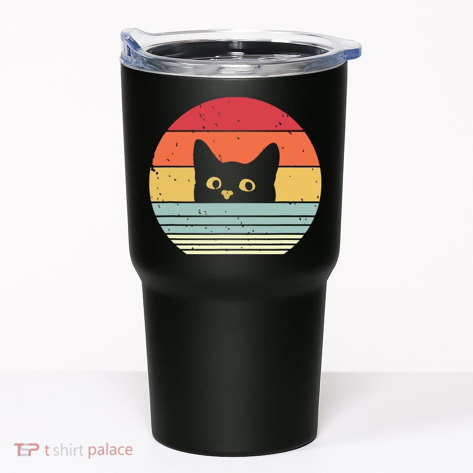 Cat Retro Style Tumbler