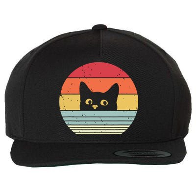 Cat Retro Style Wool Snapback Cap