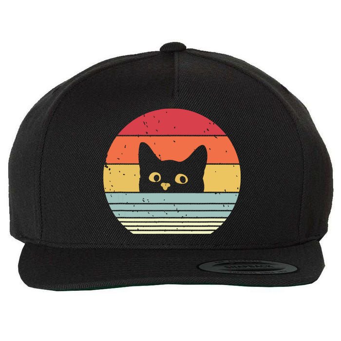 Cat Retro Style Wool Snapback Cap
