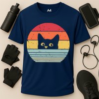 Cat Retro Style Performance Shirt