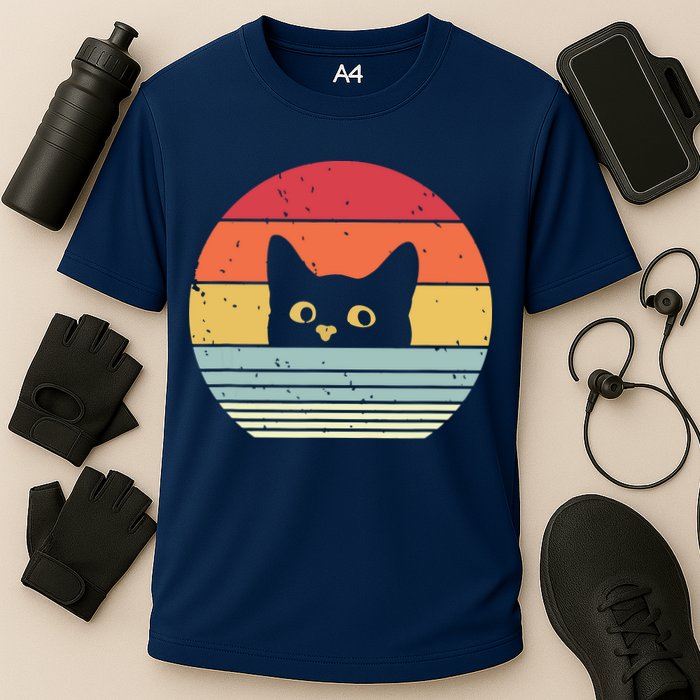 Cat Retro Style Performance Shirt
