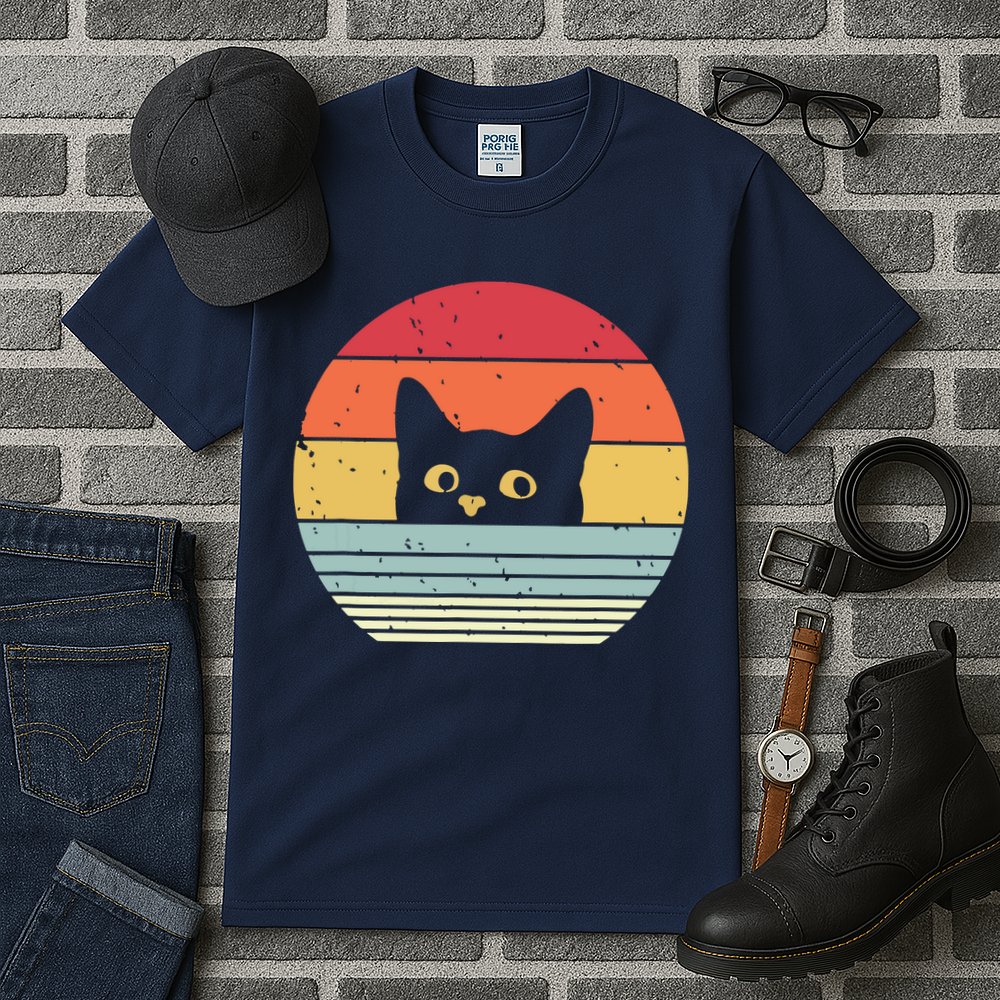 Cat Retro Style Tall T-Shirt