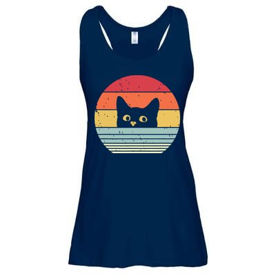 Cat Retro Style Ladies Essential Flowy Tank