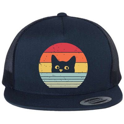 Cat Retro Style Flatbill Hat