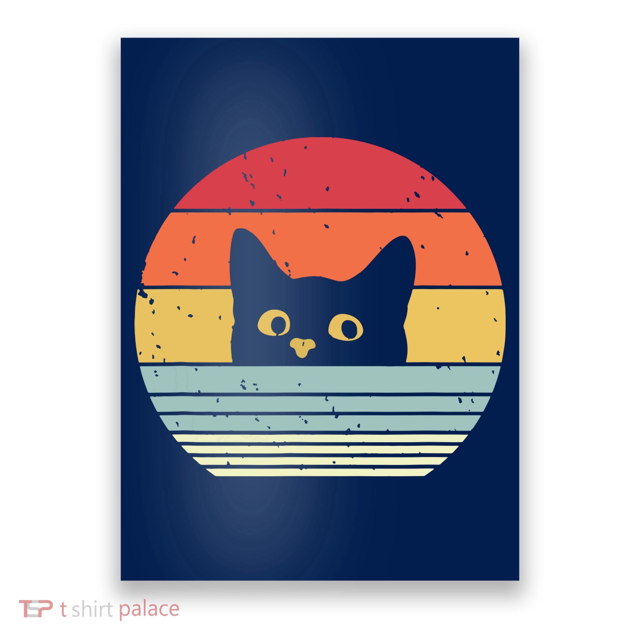 Cat Retro Style Poster