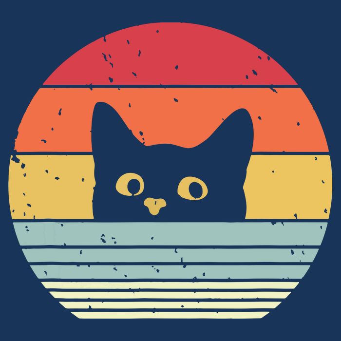 Cat Retro Style Tall Sweatshirt
