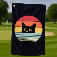 Cat Retro Style Golf Towel