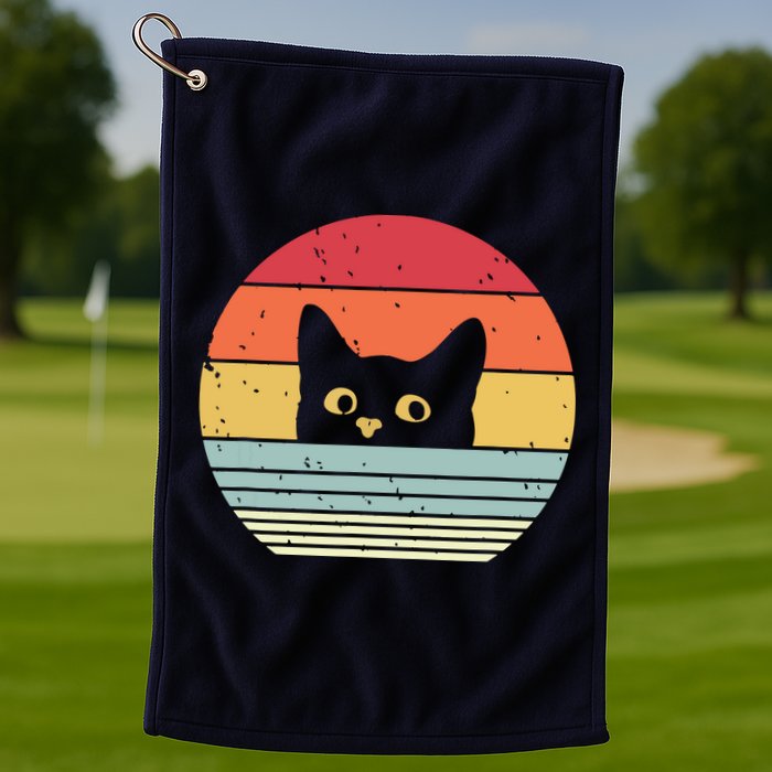 Cat Retro Style Golf Towel