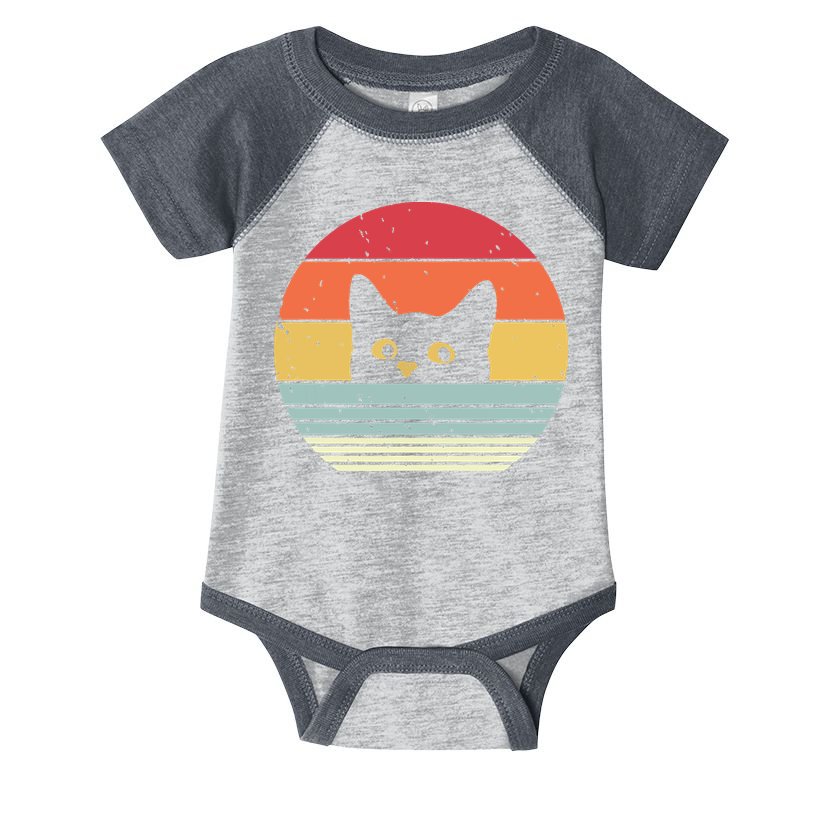 Cat Retro Style Infant Baby Jersey Bodysuit