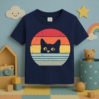 Cat Retro Style Toddler T-Shirt