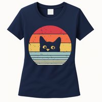 Cat Retro Style Womens T-Shirt