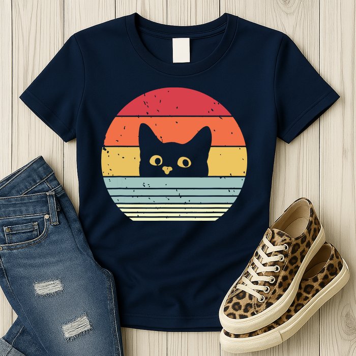 Cat Retro Style Womens T-Shirt
