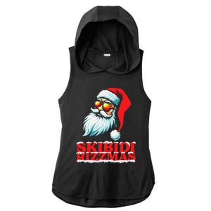 Christmas Retro Skibid.I Rizzmas Funny Santa Skating Board Ladies PosiCharge Tri-Blend Wicking Draft Hoodie Tank