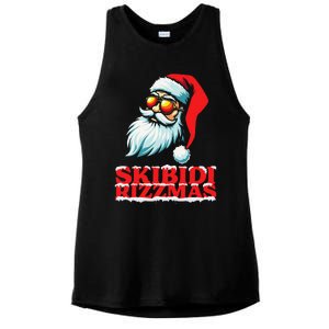 Christmas Retro Skibid.I Rizzmas Funny Santa Skating Board Ladies PosiCharge Tri-Blend Wicking Tank