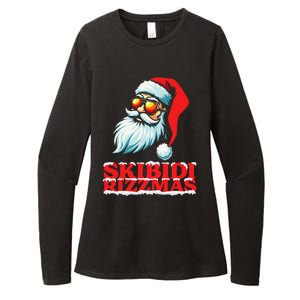 Christmas Retro Skibid.I Rizzmas Funny Santa Skating Board Womens CVC Long Sleeve Shirt