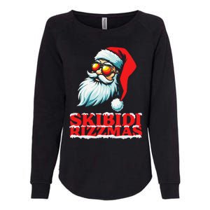 Christmas Retro Skibid.I Rizzmas Funny Santa Skating Board Womens California Wash Sweatshirt