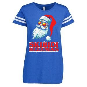 Christmas Retro Skibid.I Rizzmas Funny Santa Skating Board Enza Ladies Jersey Football T-Shirt