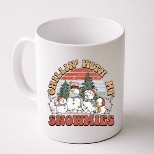 Cute Retro Snow Chillin With My Snowmies Cool Gift Coffee Mug