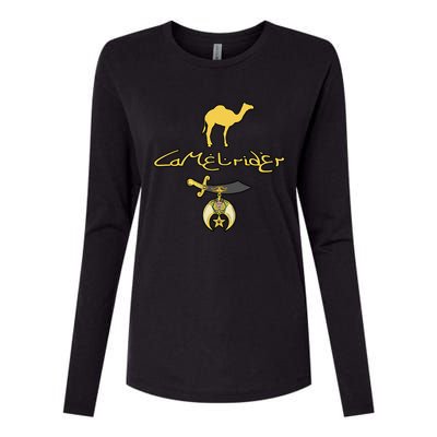 Camel Rider Shriner Masonic Symbol Freemason Womens Cotton Relaxed Long Sleeve T-Shirt