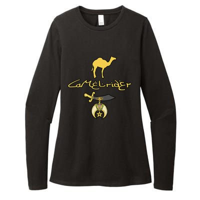 Camel Rider Shriner Masonic Symbol Freemason Womens CVC Long Sleeve Shirt