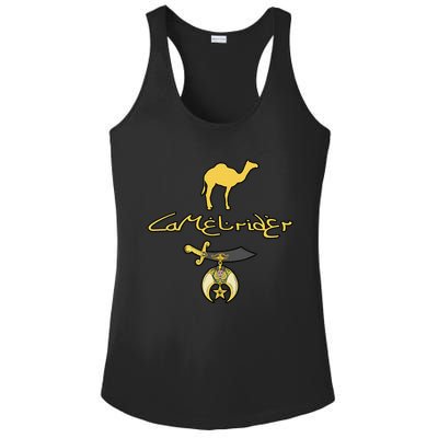 Camel Rider Shriner Masonic Symbol Freemason Ladies PosiCharge Competitor Racerback Tank