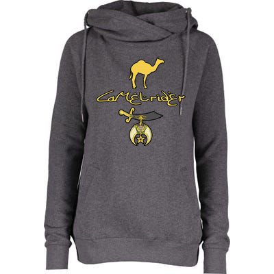 Camel Rider Shriner Masonic Symbol Freemason Womens Funnel Neck Pullover Hood