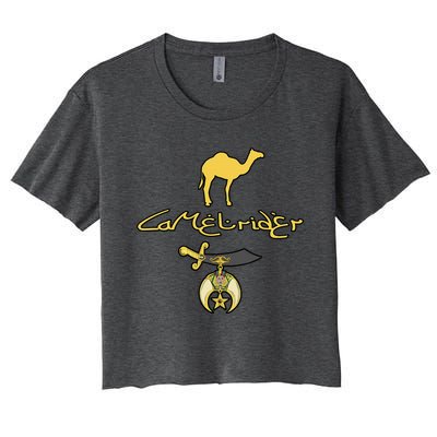 Camel Rider Shriner Masonic Symbol Freemason Women's Crop Top Tee