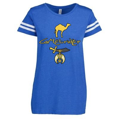 Camel Rider Shriner Masonic Symbol Freemason Enza Ladies Jersey Football T-Shirt