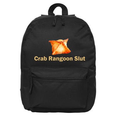 Crab Rangoon Slut Crab Rangoon Lovers 16 in Basic Backpack