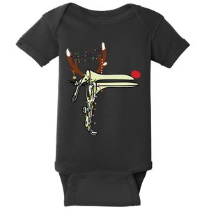 Christmas Reindeer Speculum Nurse Obgyn Obstetrics Doula Baby Bodysuit