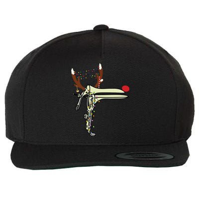 Christmas Reindeer Speculum Nurse Obgyn Obstetrics Doula Wool Snapback Cap