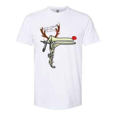 Christmas Reindeer Speculum Nurse Obgyn Obstetrics Doula Softstyle CVC T-Shirt