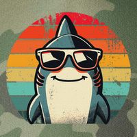 Cool Retro Shark In Sunglasses 70s 80s 90s Funny Shark Legacy Tie Dye Trucker Hat
