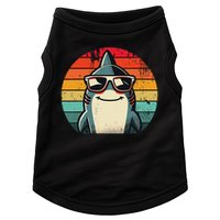 Cool Retro Shark In Sunglasses 70s 80s 90s Funny Shark Doggie Tank