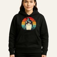 Cool Retro Shark In Sunglasses 70s 80s 90s Funny Shark Hoodie