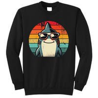 Cool Retro Shark In Sunglasses 70s 80s 90s Funny Shark Sweatshirt