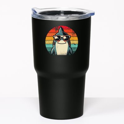 Cool Retro Shark In Sunglasses 70s 80s 90s Funny Shark Tumbler