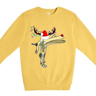 Christmas Reindeer Speculum Nurse Obgyn L And D Nursing Xmas Gift Premium Crewneck Sweatshirt