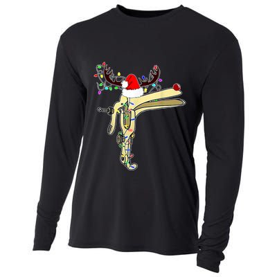 Christmas Reindeer Speculum Nurse Obgyn L And D Nursing Xmas Gift Cooling Performance Long Sleeve Crew
