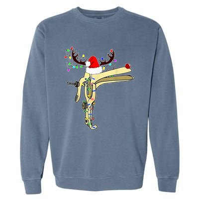 Christmas Reindeer Speculum Nurse Obgyn L And D Nursing Xmas Gift Garment-Dyed Sweatshirt