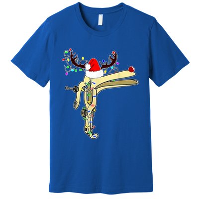 Christmas Reindeer Speculum Nurse Obgyn L And D Nursing Xmas Gift Premium T-Shirt