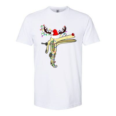 Christmas Reindeer Speculum Nurse Obgyn L And D Nursing Xmas Gift Softstyle CVC T-Shirt