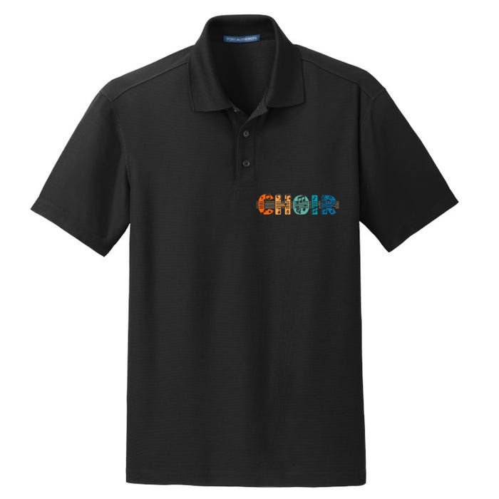 Choir Retro Singer Music Group Teacher Choir Directors Dry Zone Grid Polo